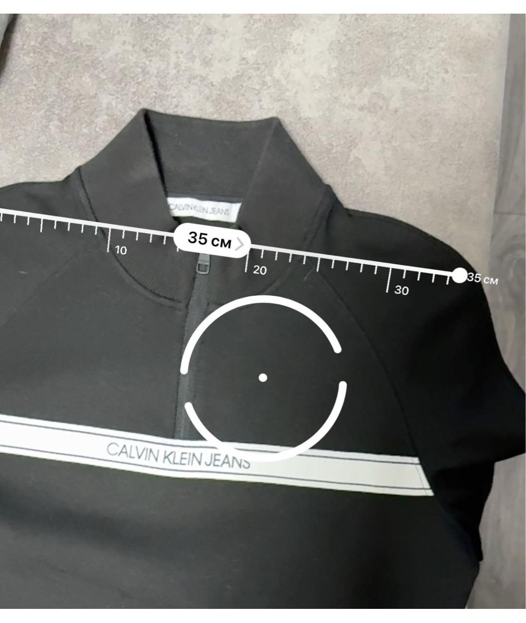 CALVIN KLEIN JEANS Черное хлопковое повседневное платье, фото 8