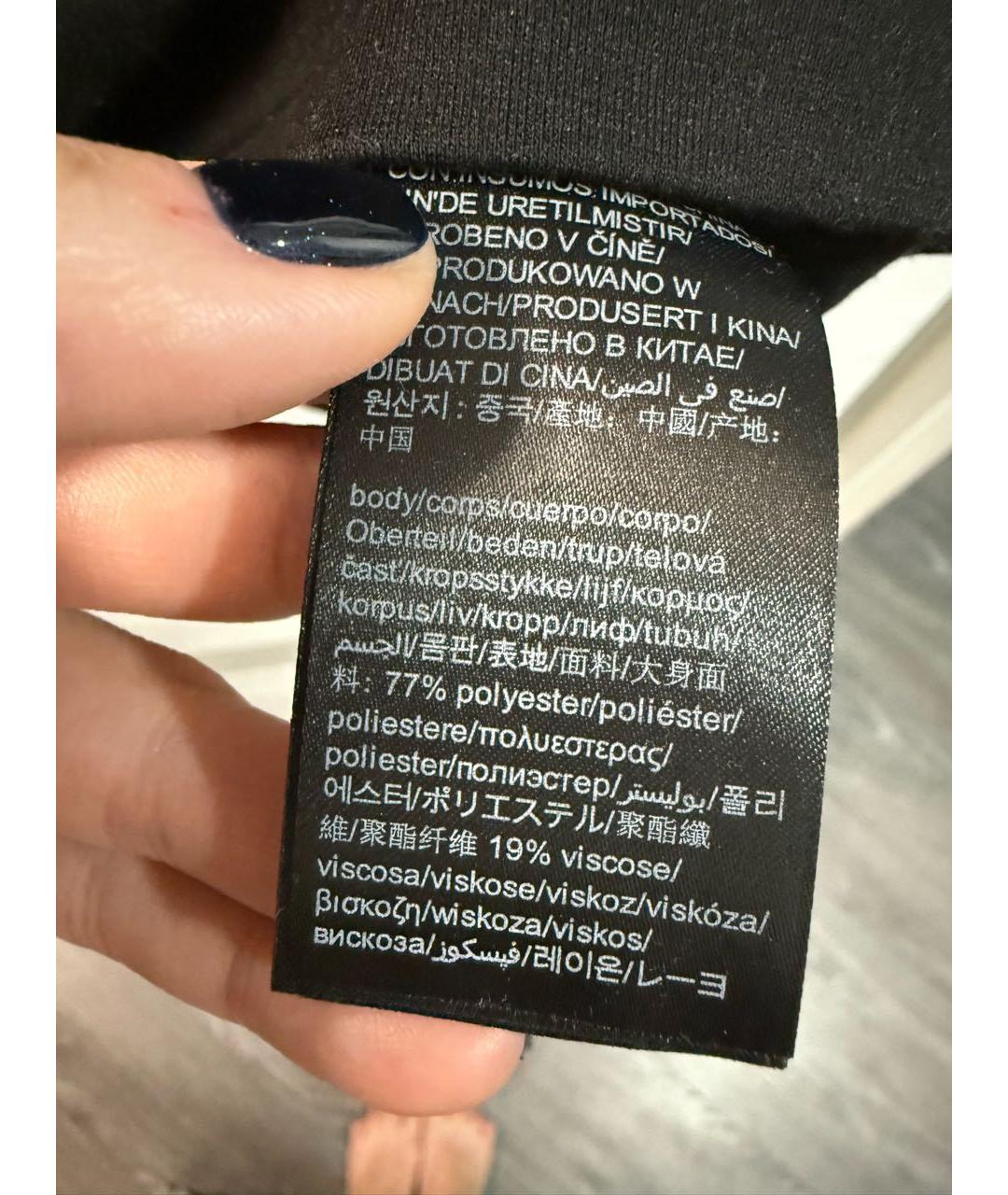 CALVIN KLEIN JEANS Черное хлопковое повседневное платье, фото 4