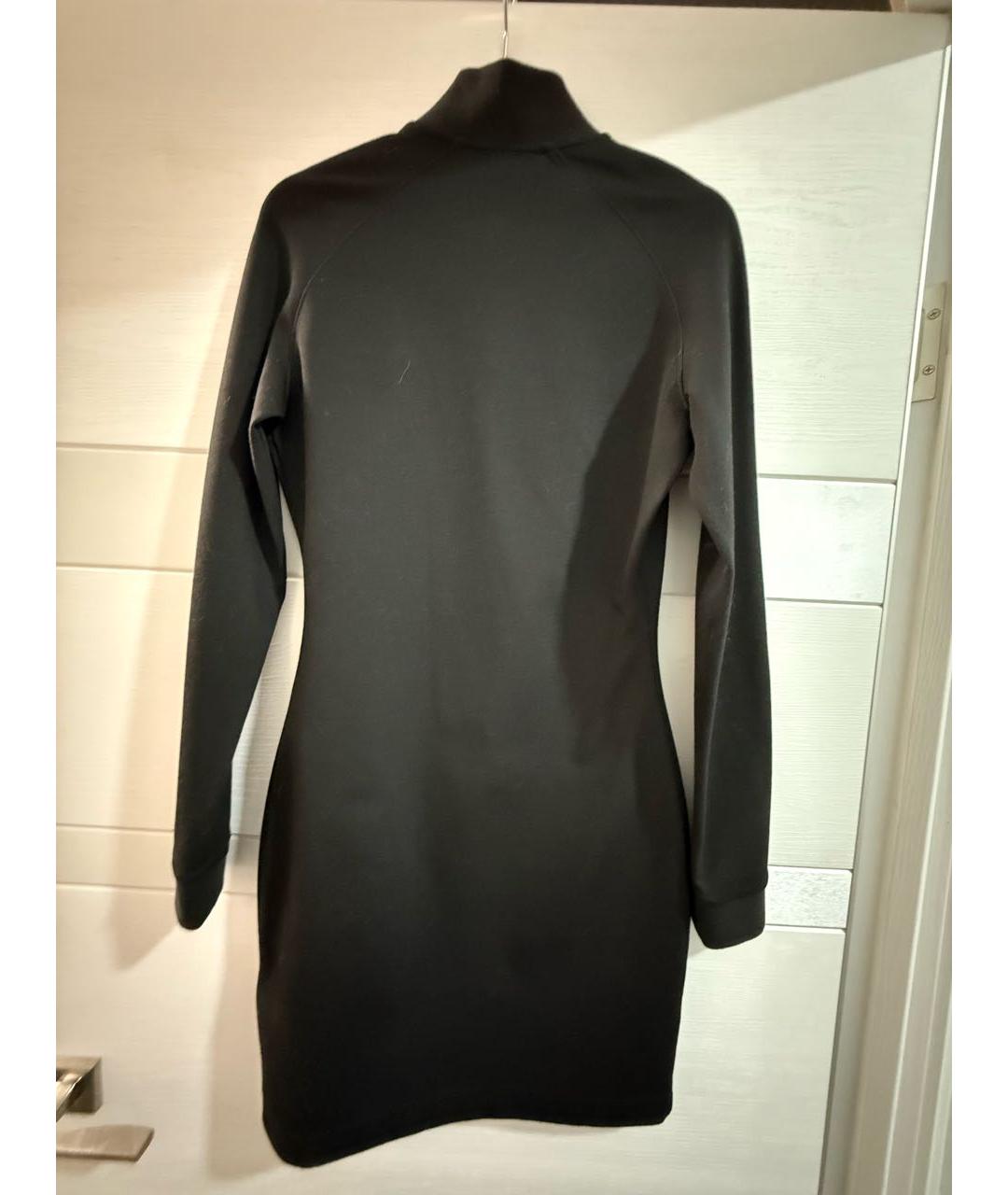 CALVIN KLEIN JEANS Черное хлопковое повседневное платье, фото 2