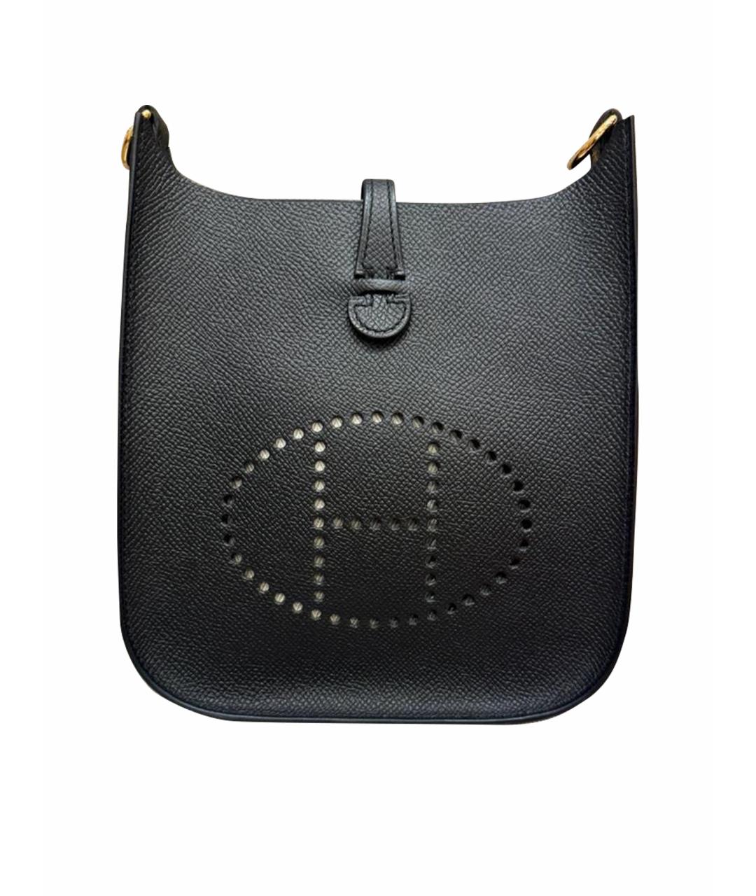 HERMES Черная кожаная сумка через плечо, фото 1