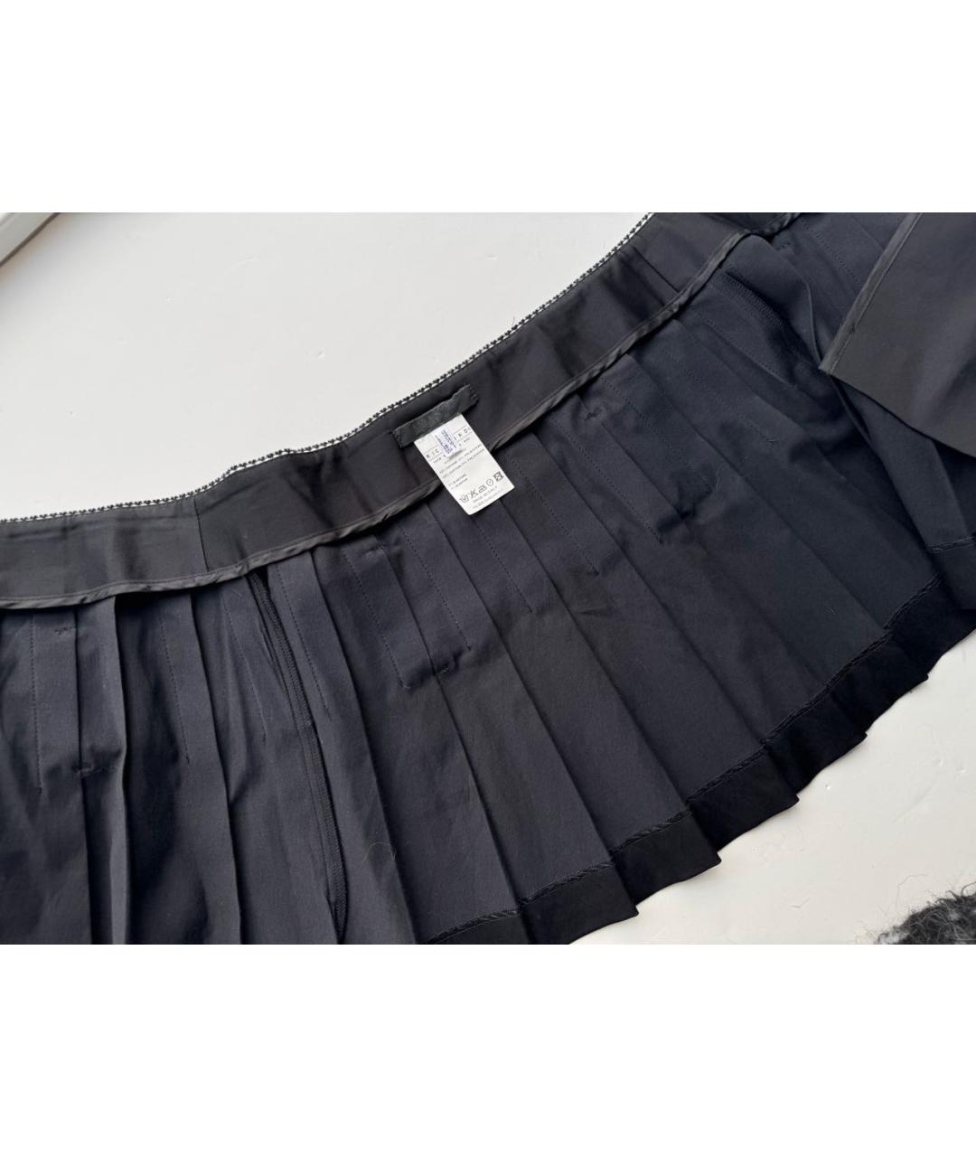 JOHN RICHMOND Черная хлопко-эластановая юбка мини, фото 5