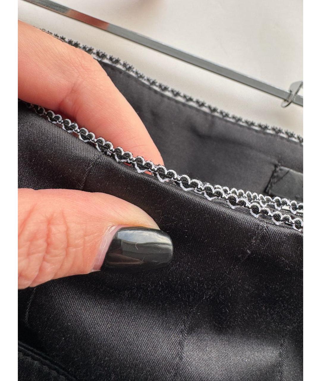 JOHN RICHMOND Черная хлопко-эластановая юбка мини, фото 6