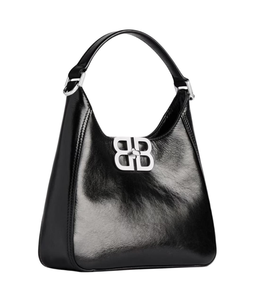 BALENCIAGA Черная кожаная сумка через плечо, фото 3