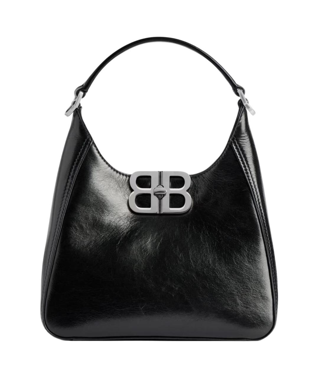 BALENCIAGA Черная кожаная сумка через плечо, фото 1