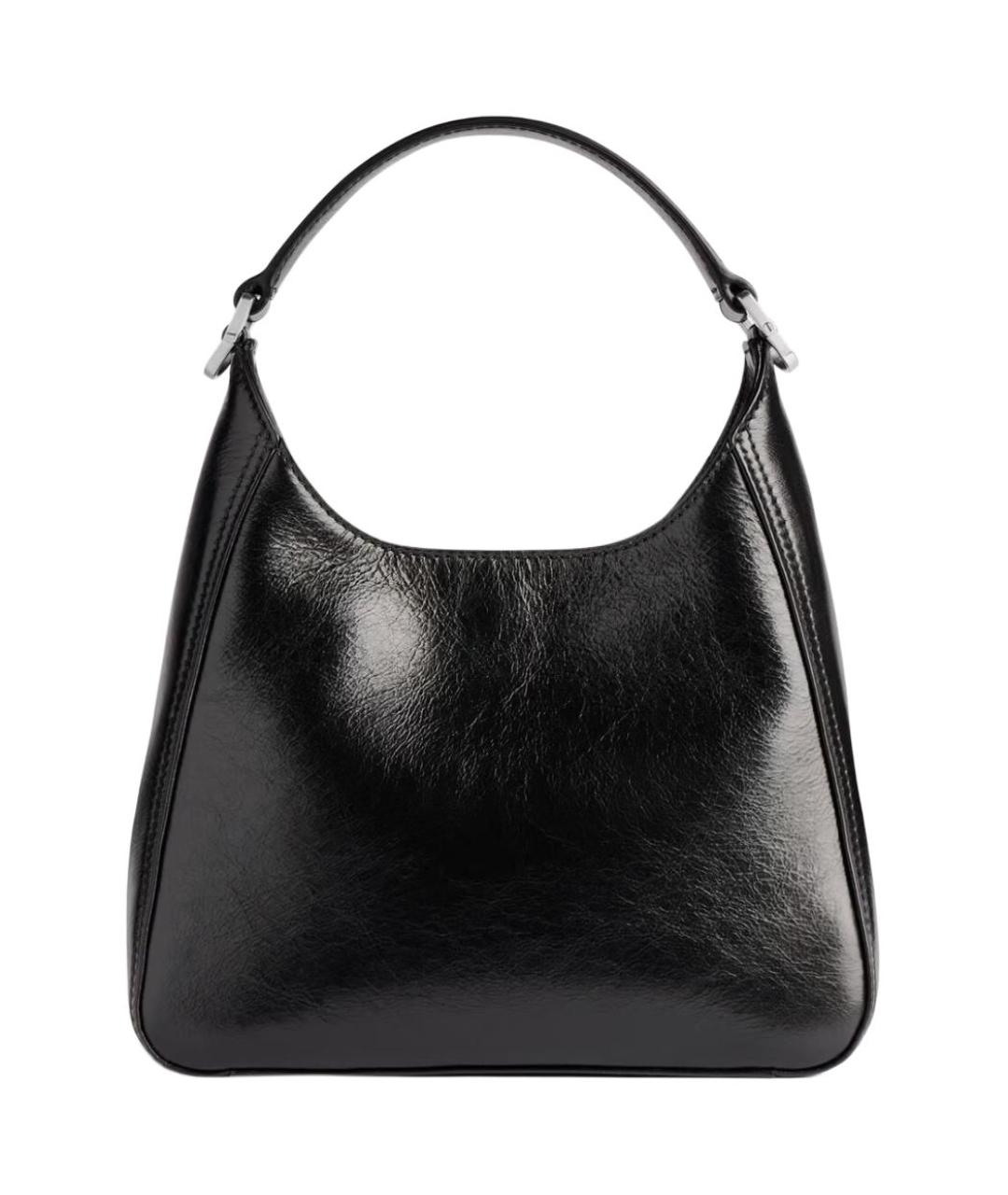 BALENCIAGA Черная кожаная сумка через плечо, фото 5