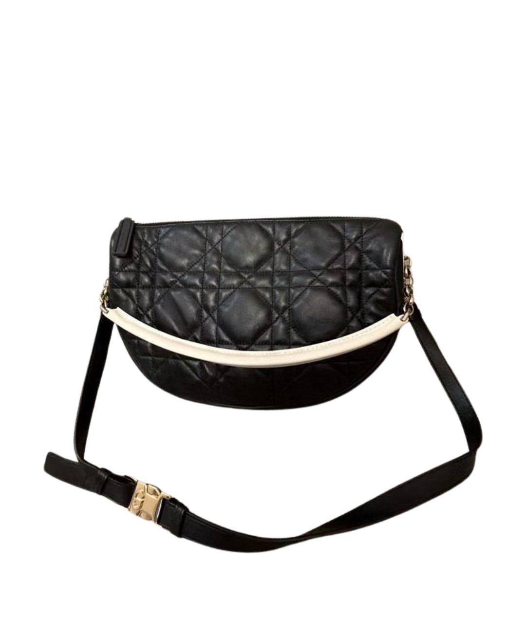 CHRISTIAN DIOR Черная кожаная сумка с короткими ручками, фото 1