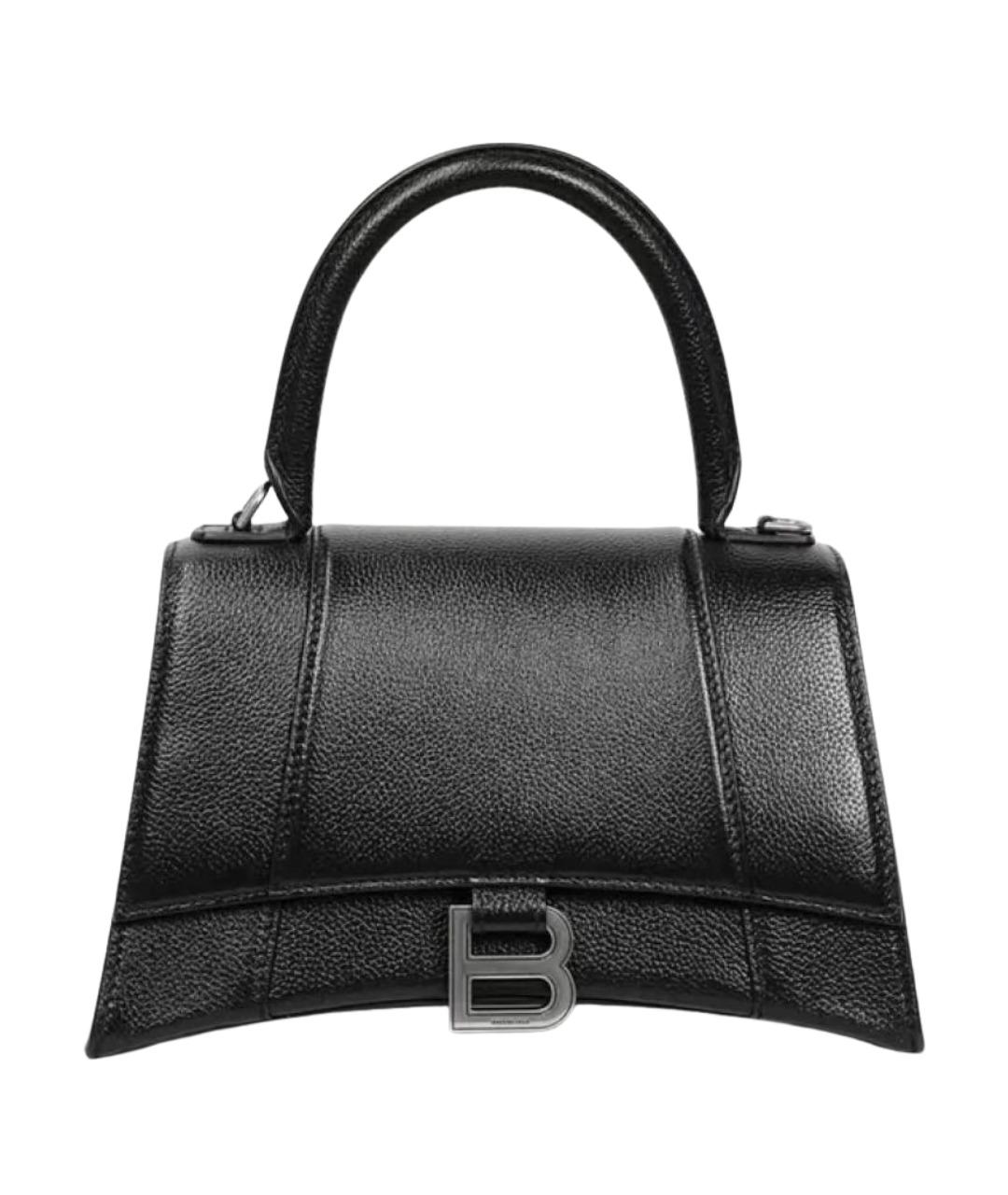 BALENCIAGA Черная кожаная сумка с короткими ручками, фото 1