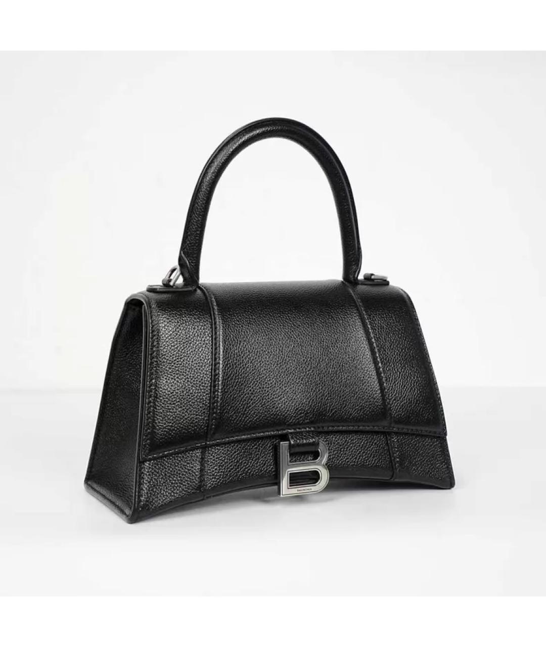 BALENCIAGA Черная кожаная сумка с короткими ручками, фото 6