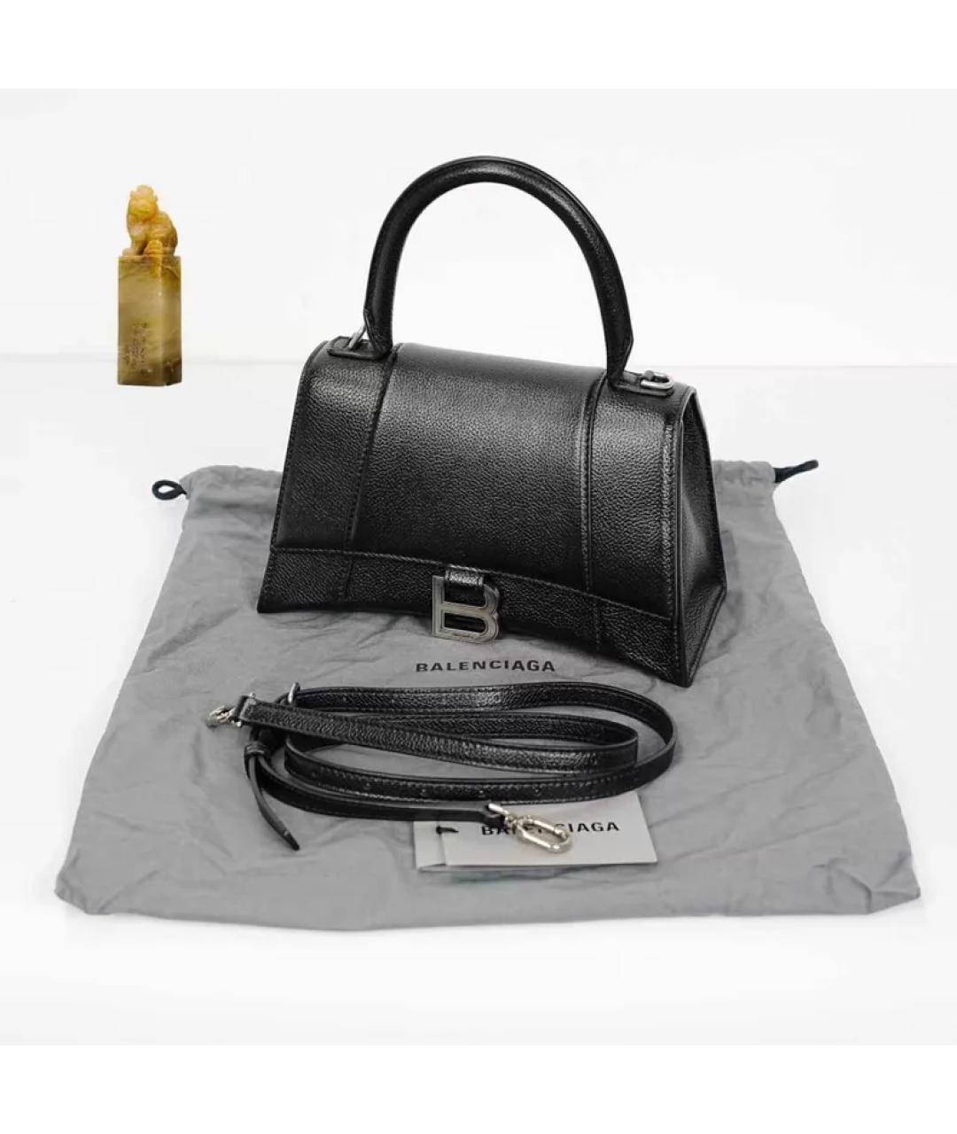 BALENCIAGA Черная кожаная сумка с короткими ручками, фото 9