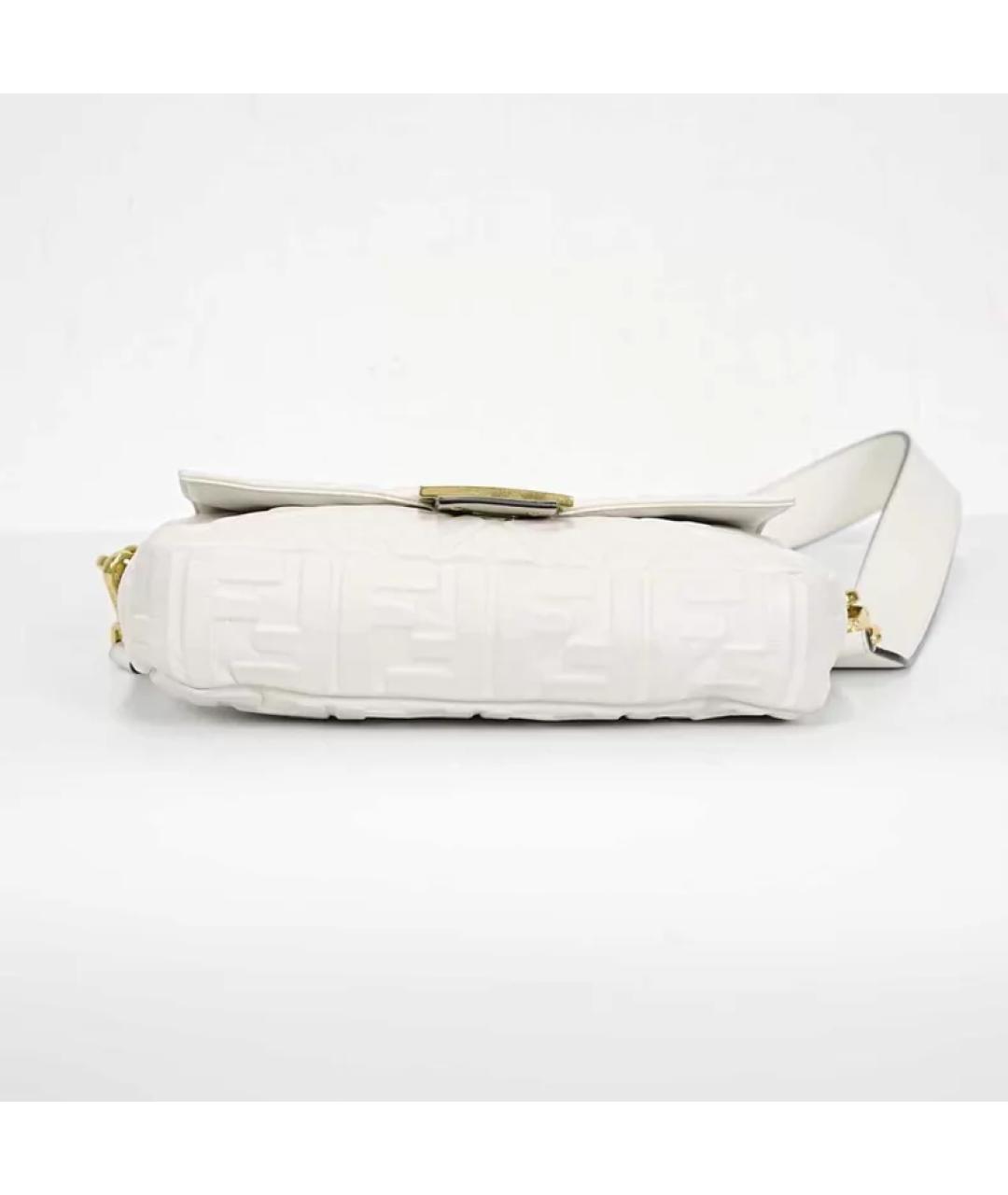 FENDI Белая кожаная сумка через плечо, фото 7