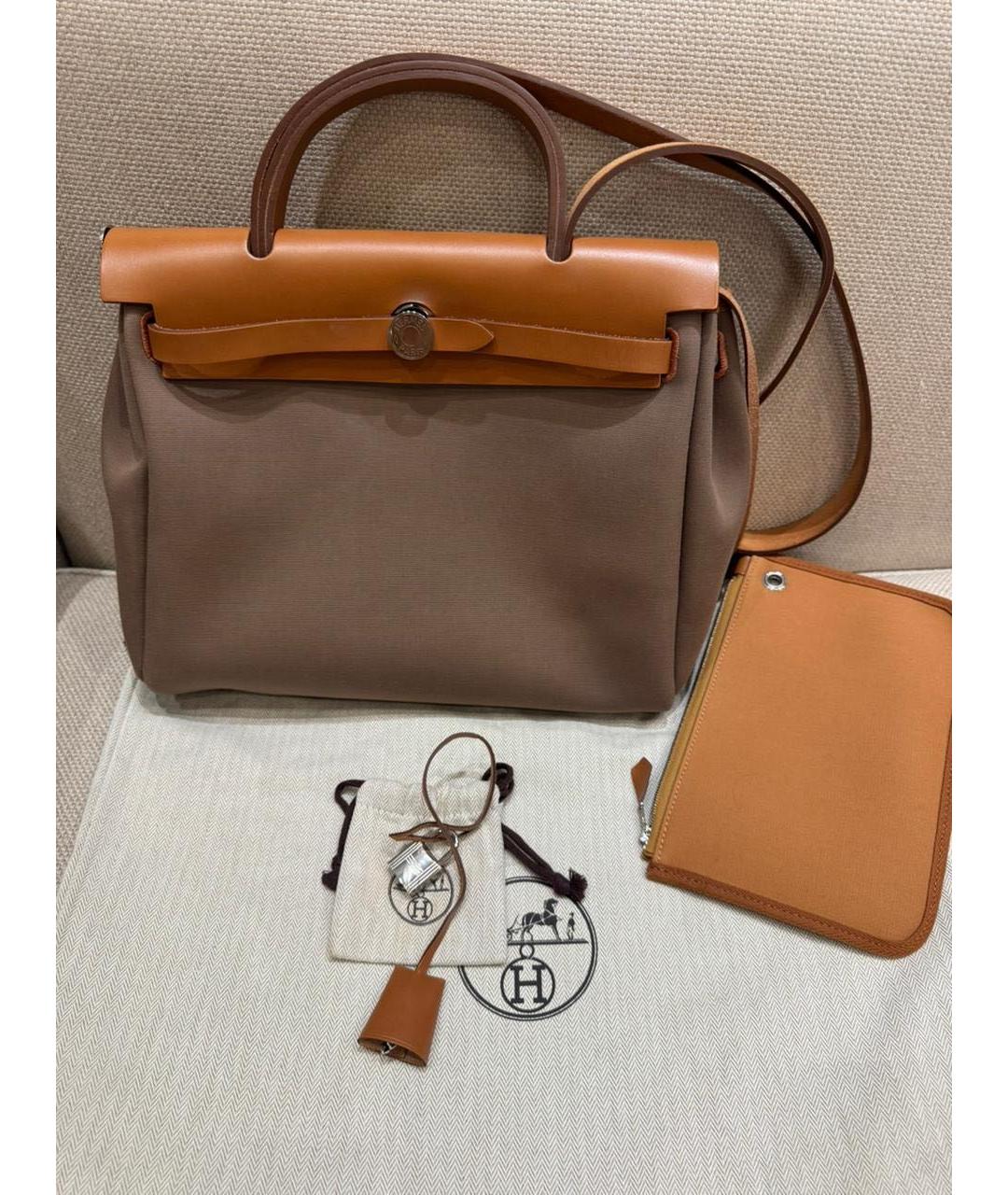 HERMES Тканевая сумка с короткими ручками, фото 2