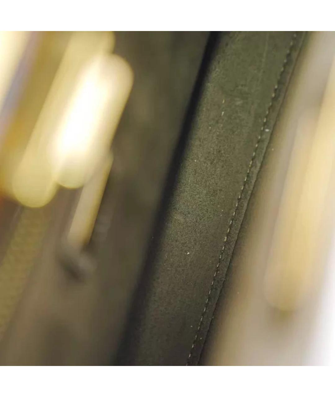 FENDI Бежевая кожаная сумка с короткими ручками, фото 8