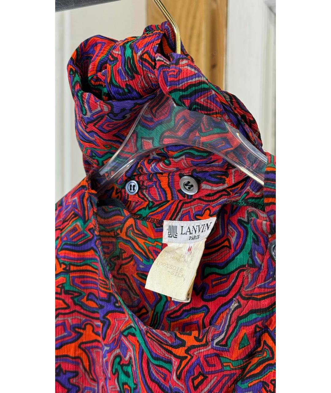 LANVIN Мульти шелковая блузы, фото 4