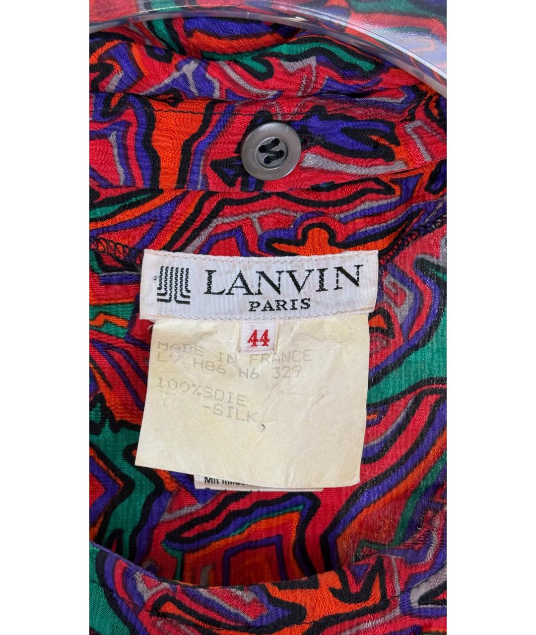 LANVIN Мульти шелковая блузы, фото 3
