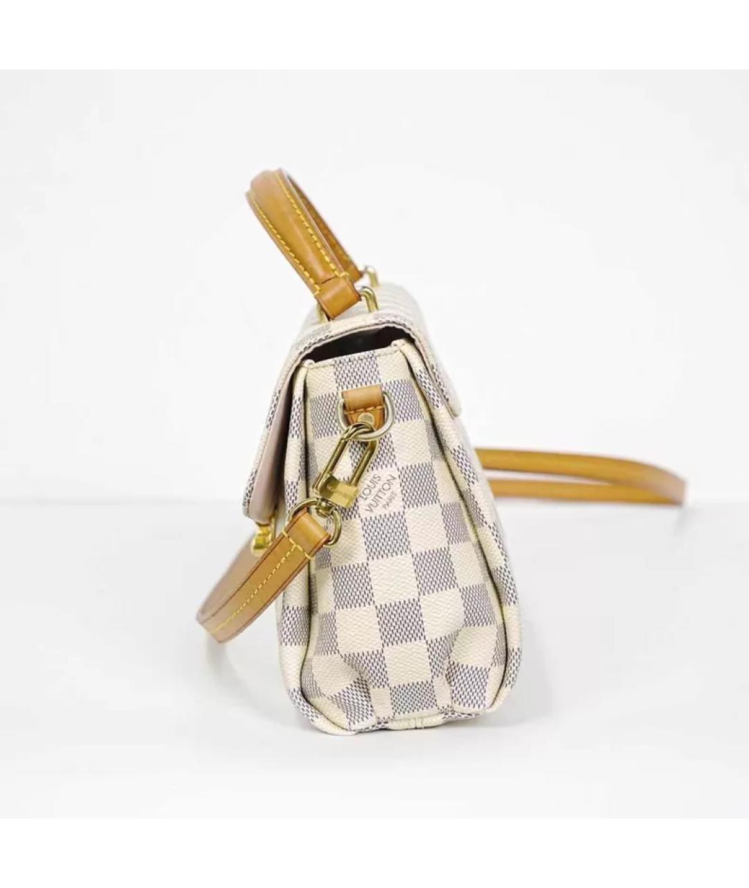 LOUIS VUITTON Бежевая тканевая сумка с короткими ручками, фото 3