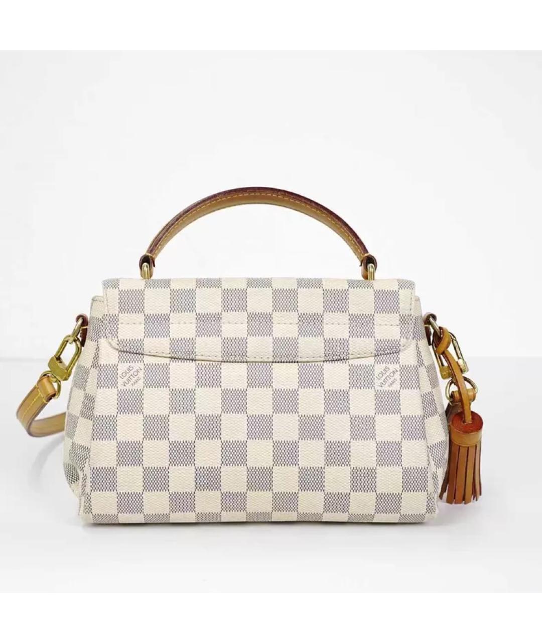 LOUIS VUITTON Бежевая тканевая сумка с короткими ручками, фото 4