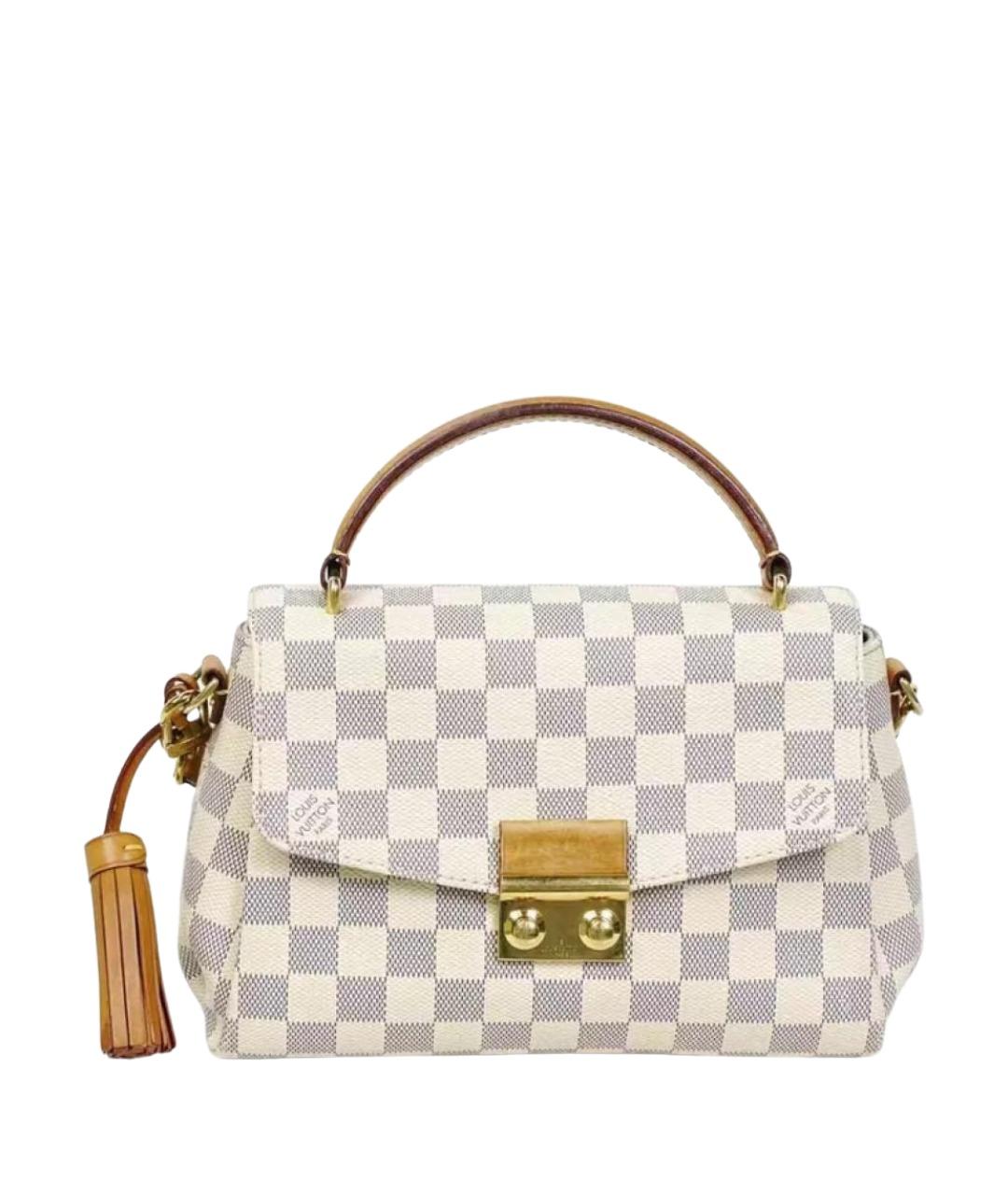 LOUIS VUITTON Бежевая тканевая сумка с короткими ручками, фото 1