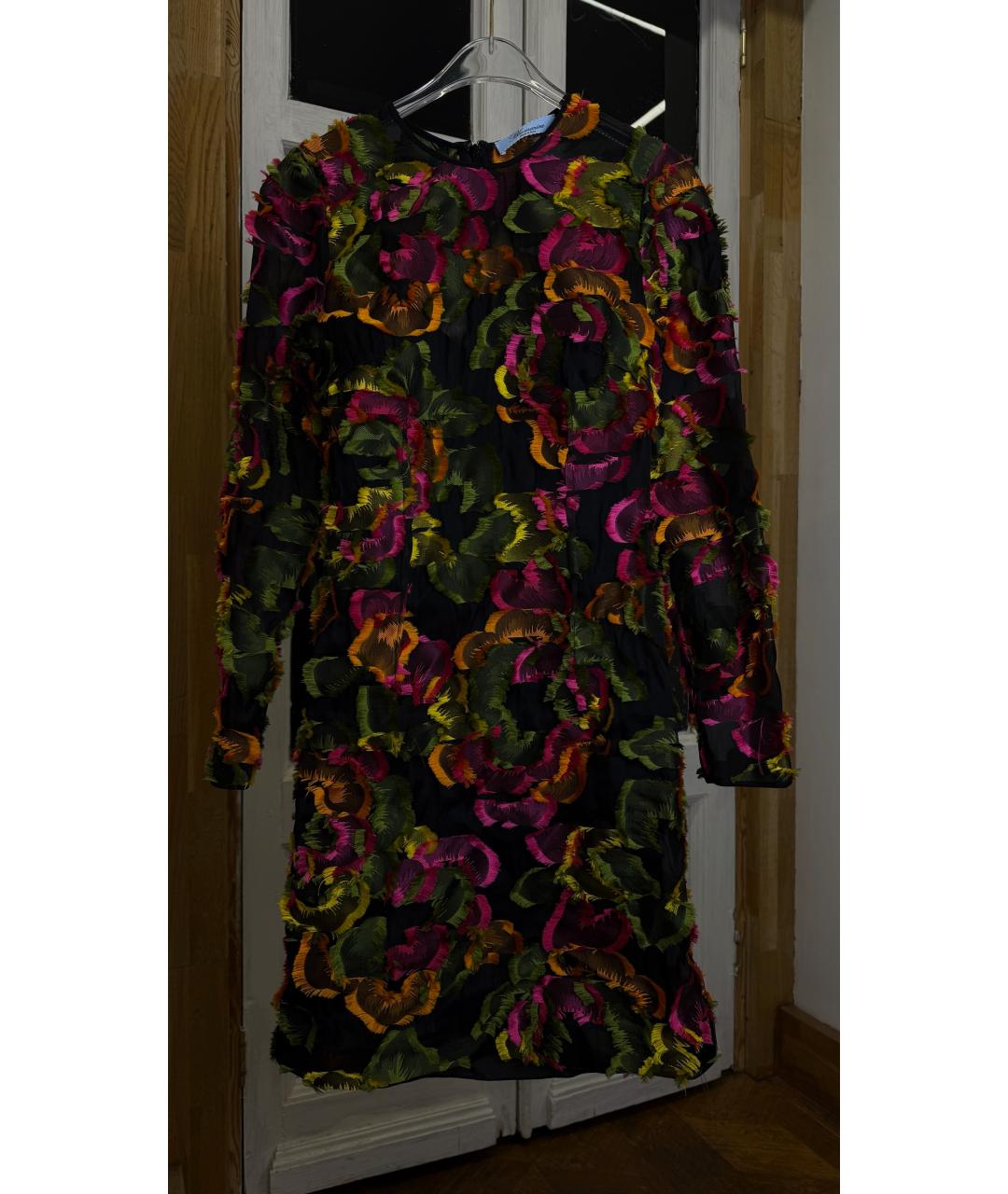 BLUMARINE Мульти шелковое коктейльное платье, фото 6