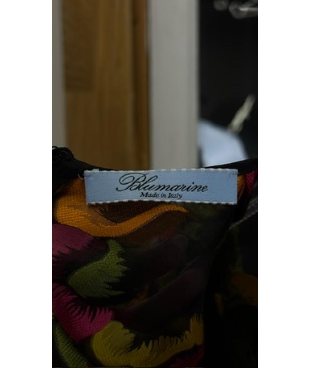 BLUMARINE Мульти шелковое коктейльное платье, фото 3
