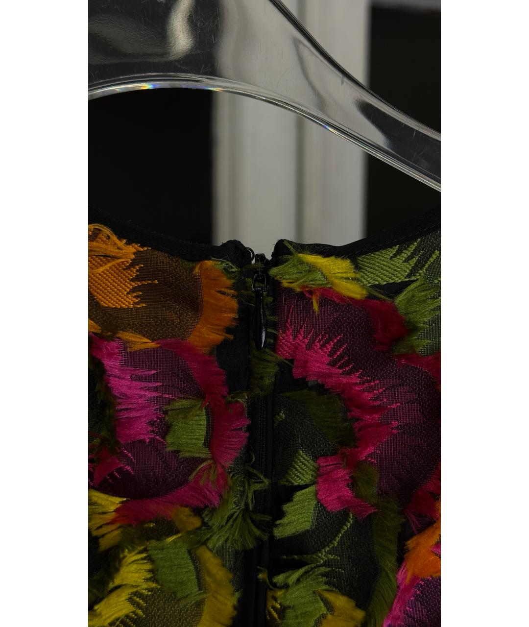 BLUMARINE Мульти шелковое коктейльное платье, фото 4