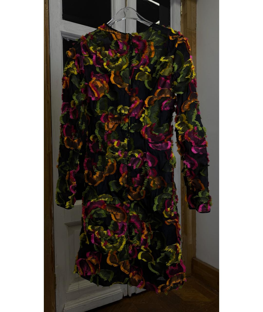 BLUMARINE Мульти шелковое коктейльное платье, фото 2