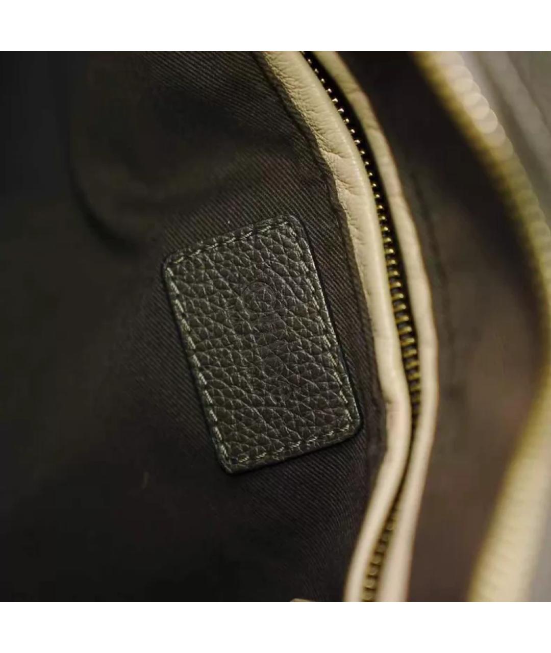 CHLOE Серая кожаная сумка с короткими ручками, фото 8