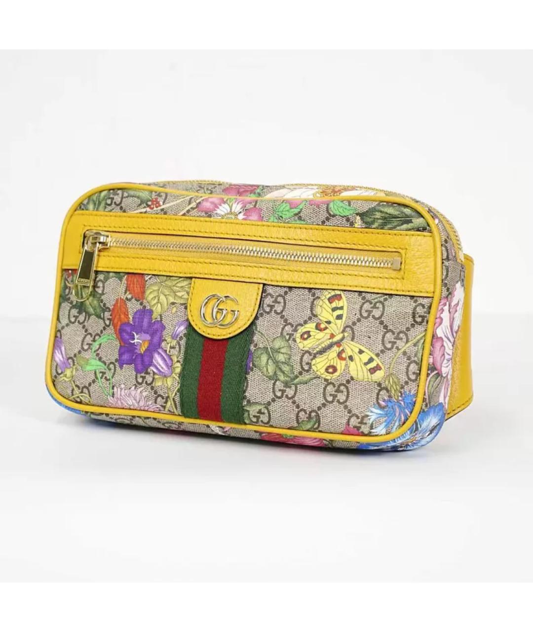GUCCI Мульти тканевая поясная сумка, фото 10
