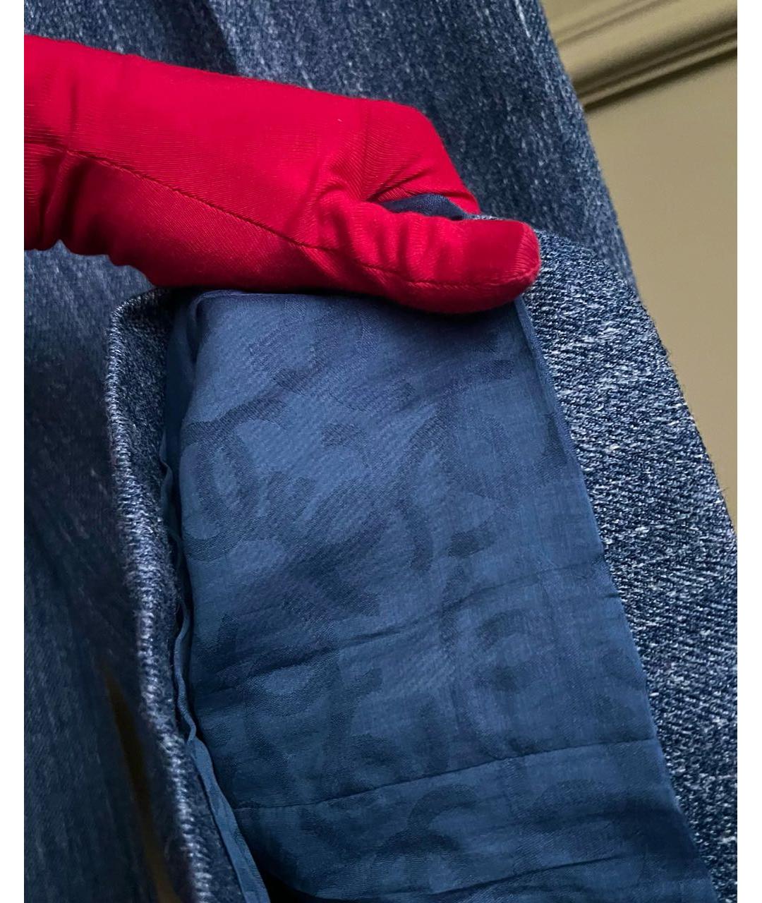 CHANEL Синие шерстяные брюки широкие, фото 4