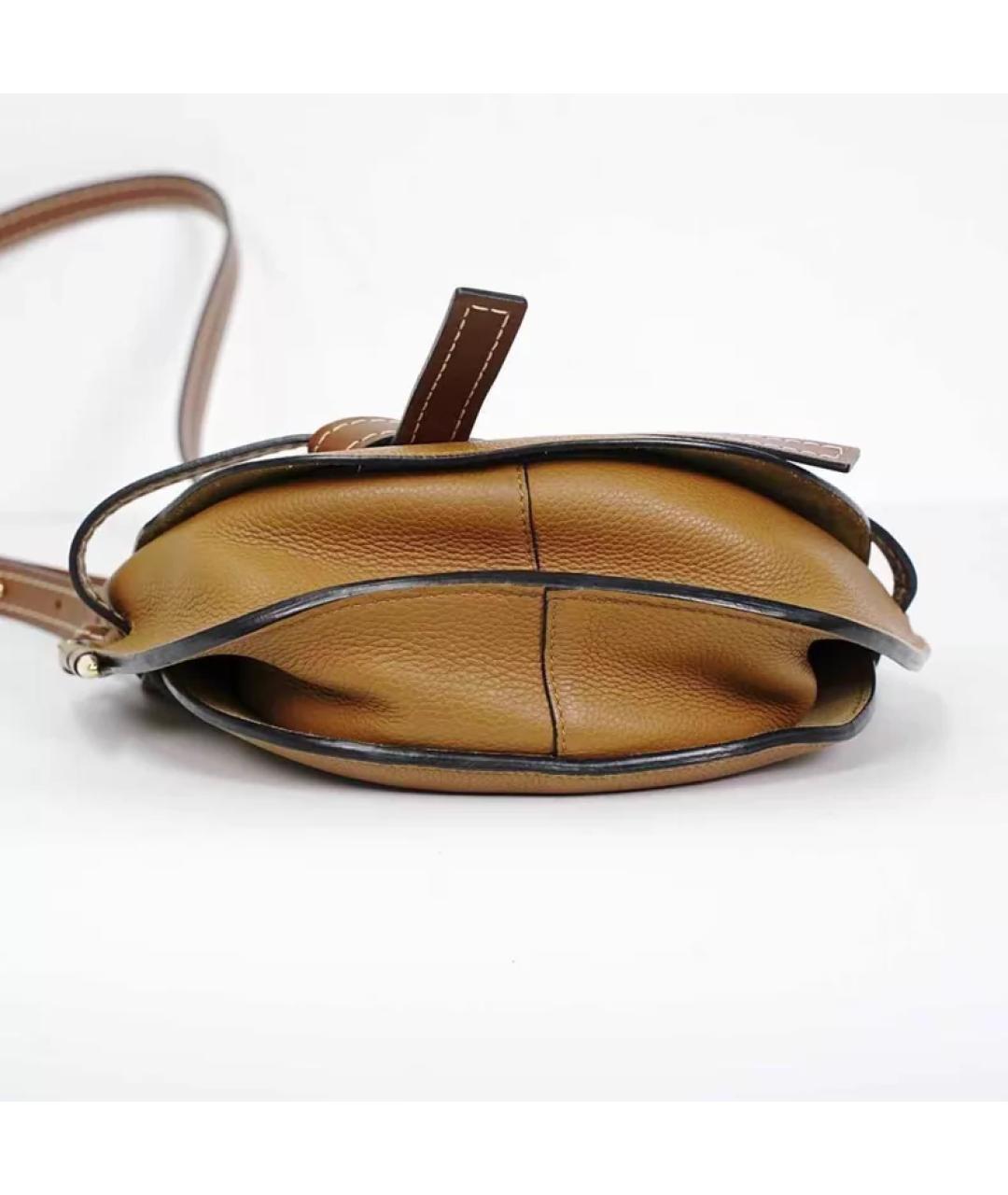 LOEWE Коричневая кожаная сумка через плечо, фото 3