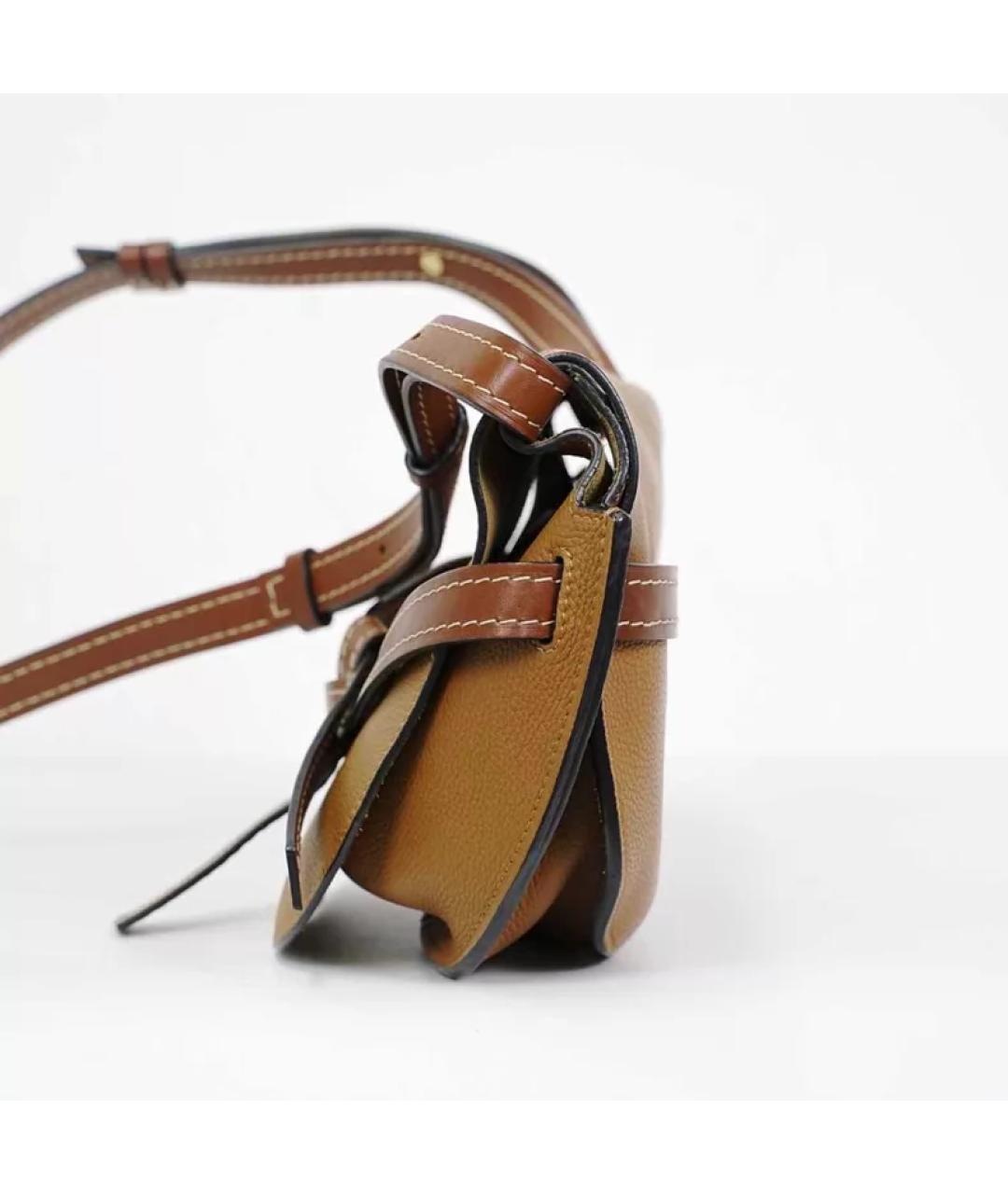 LOEWE Коричневая кожаная сумка через плечо, фото 6