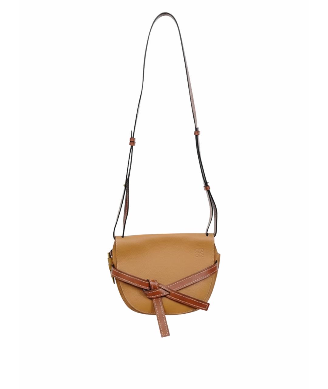 LOEWE Коричневая кожаная сумка через плечо, фото 1