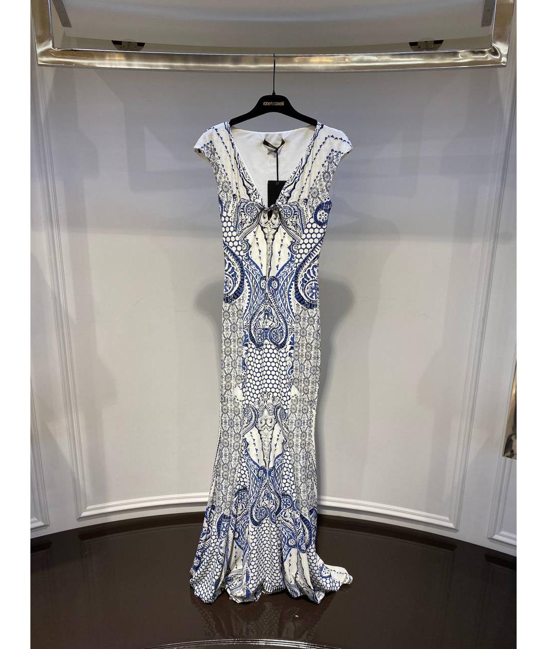 ROBERTO CAVALLI Белое полиамидовое вечернее платье, фото 1