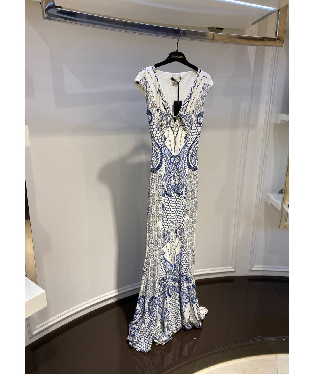 ROBERTO CAVALLI Белое полиамидовое вечернее платье, фото 2