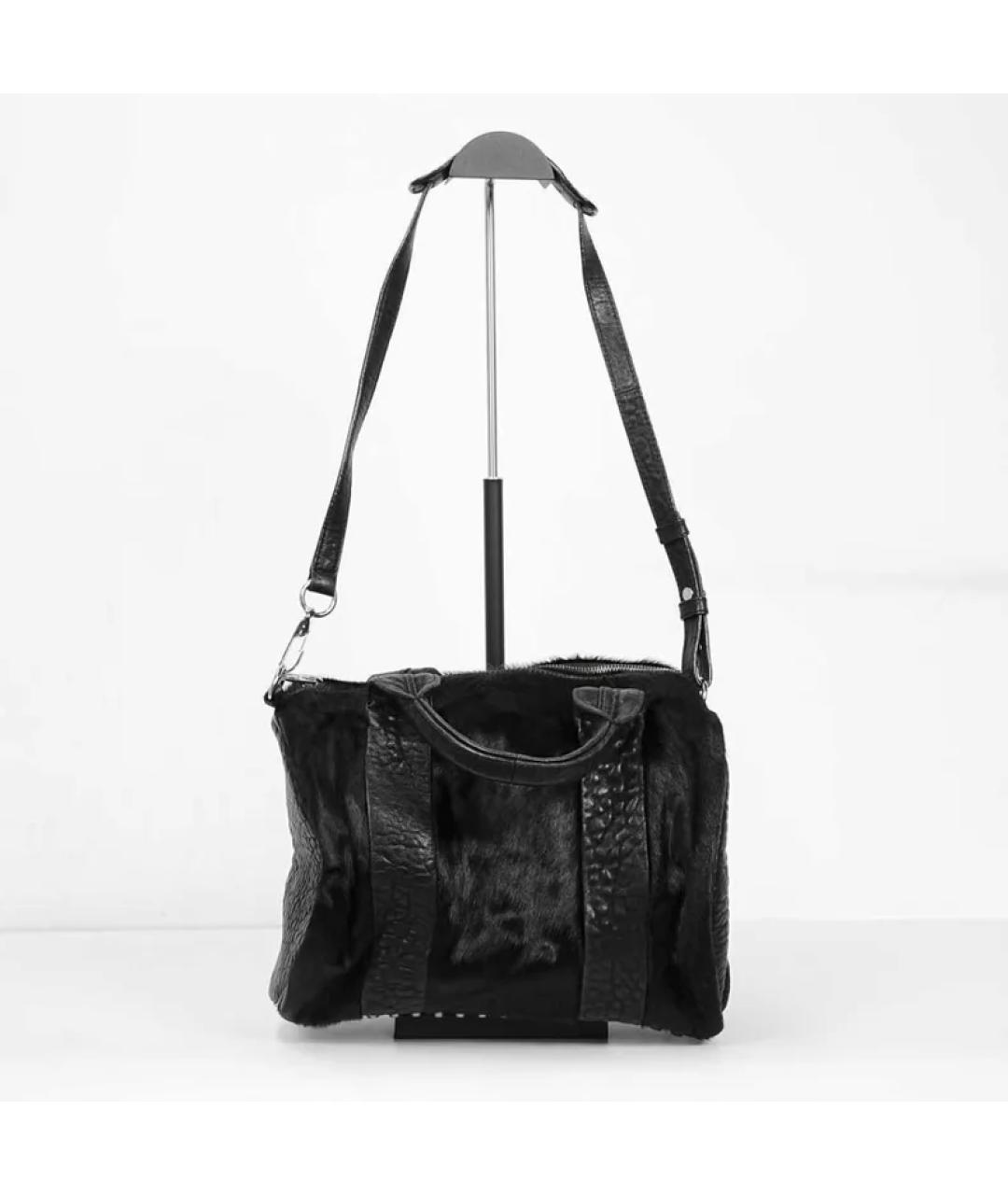 ALEXANDER WANG Черная кожаная сумка с короткими ручками, фото 7