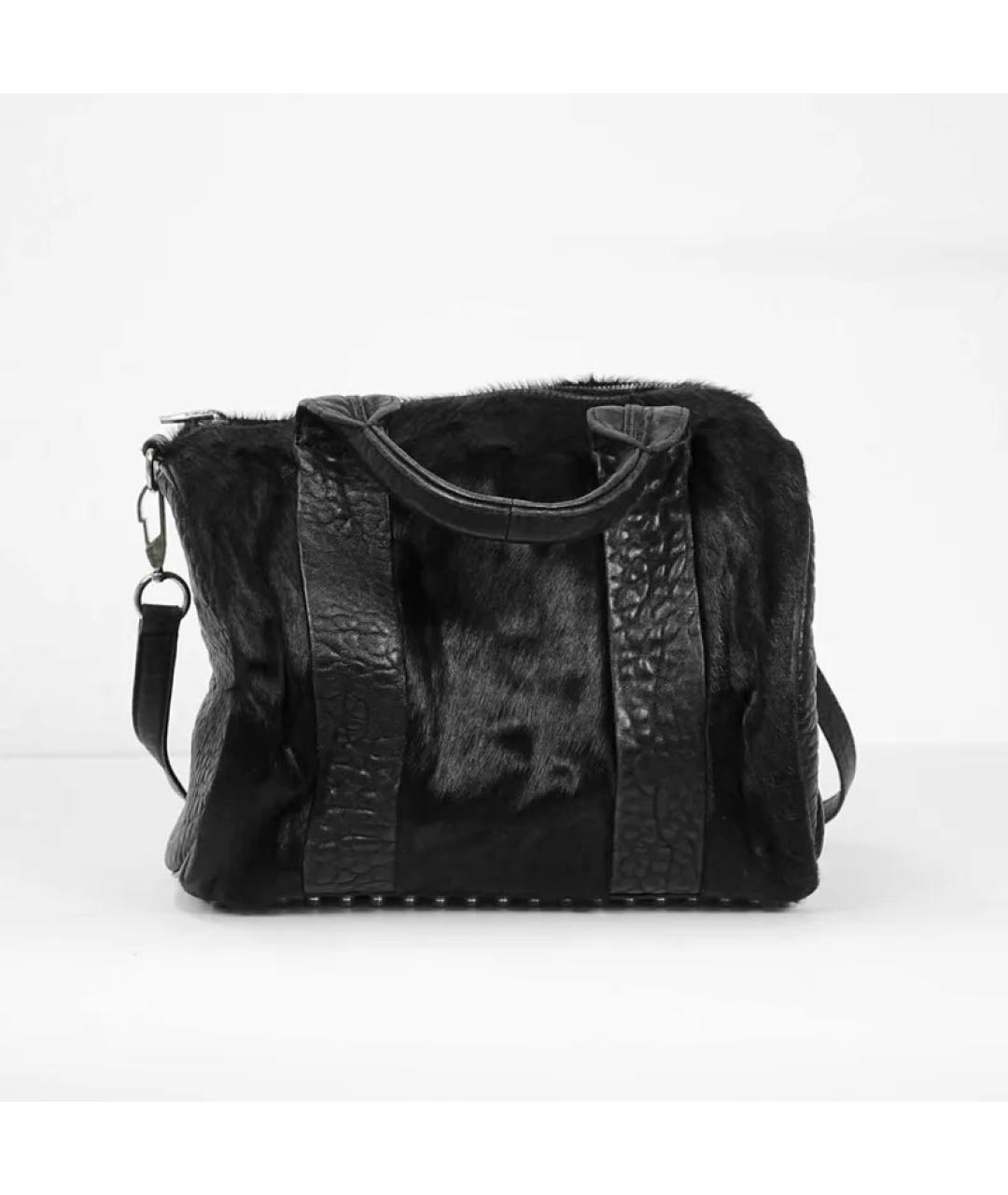 ALEXANDER WANG Черная кожаная сумка с короткими ручками, фото 10