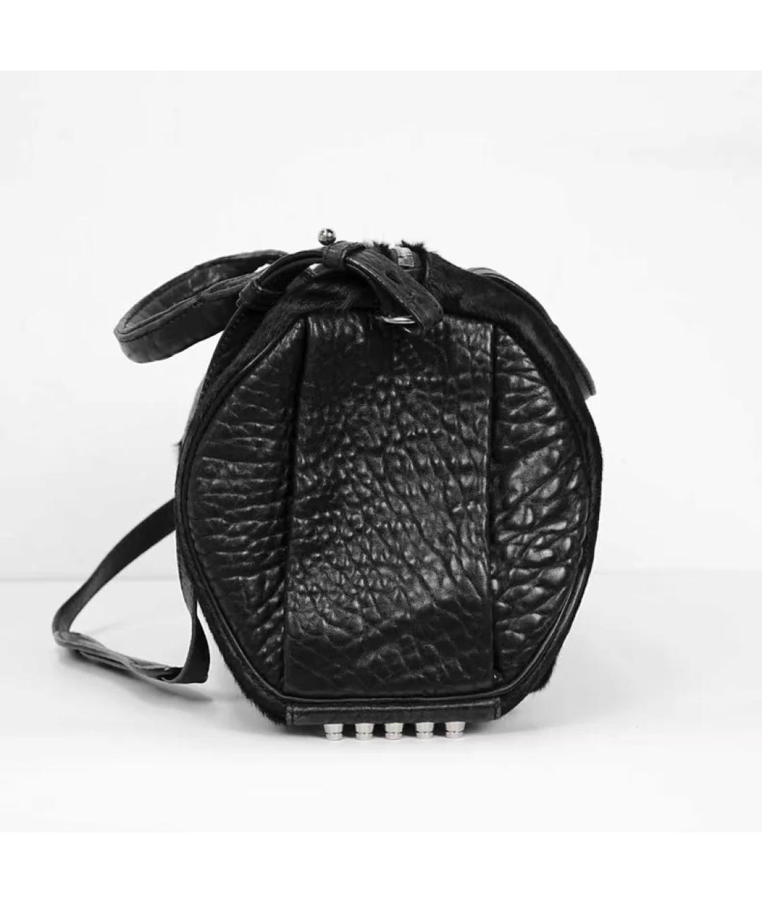 ALEXANDER WANG Черная кожаная сумка с короткими ручками, фото 5