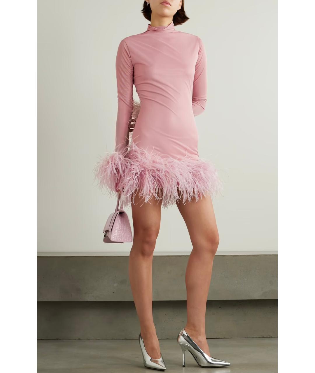16ARLINGTON Розовое полиэстеровое коктейльное платье, фото 2