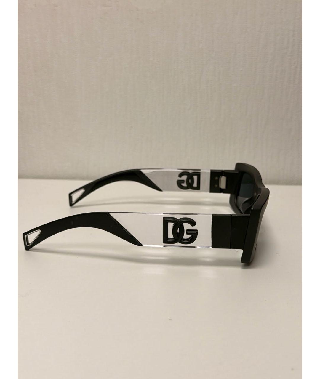 DOLCE&GABBANA Черные пластиковые солнцезащитные очки, фото 3