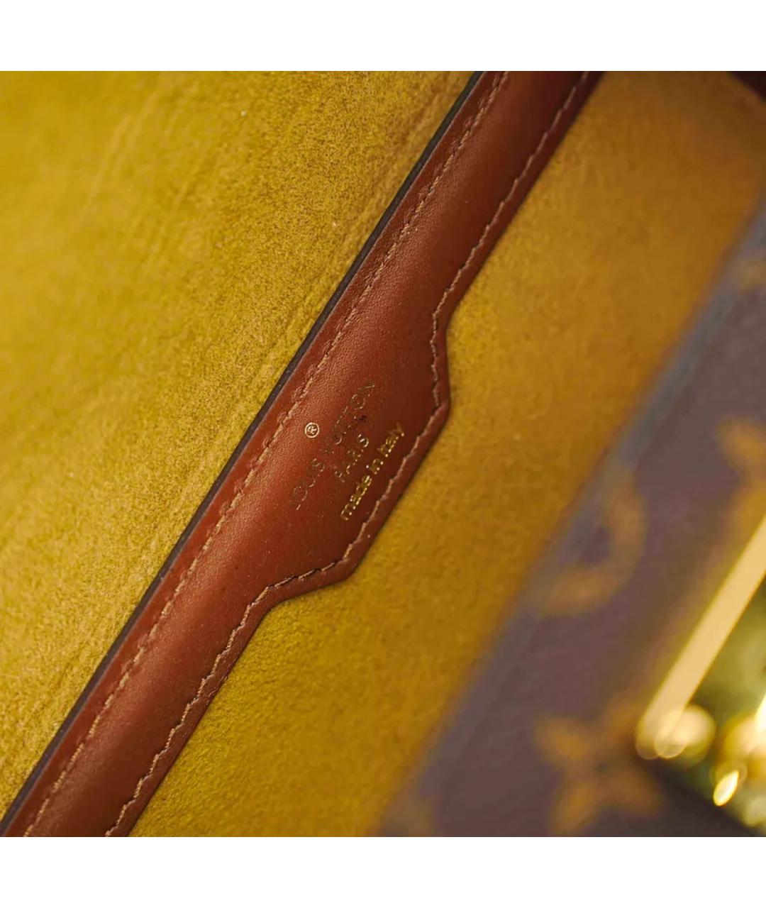 LOUIS VUITTON Коричневая кожаная сумка через плечо, фото 8