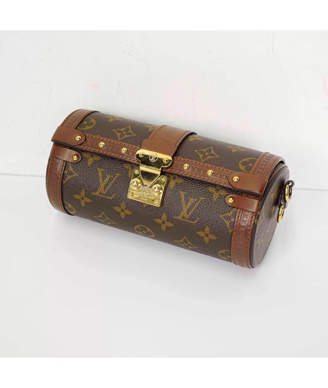 LOUIS VUITTON Коричневая кожаная сумка через плечо, фото 2