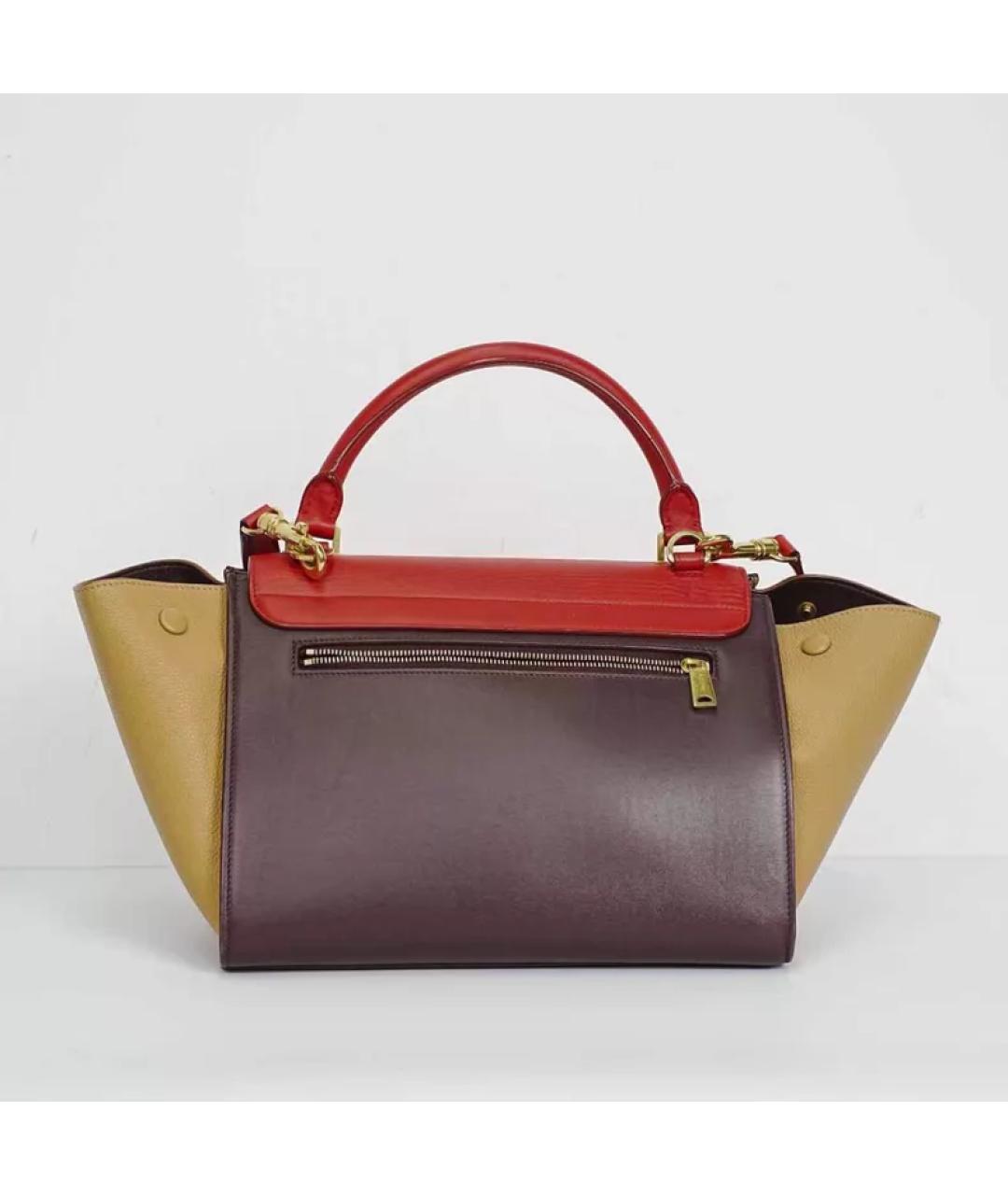 CELINE Мульти кожаная сумка с короткими ручками, фото 5
