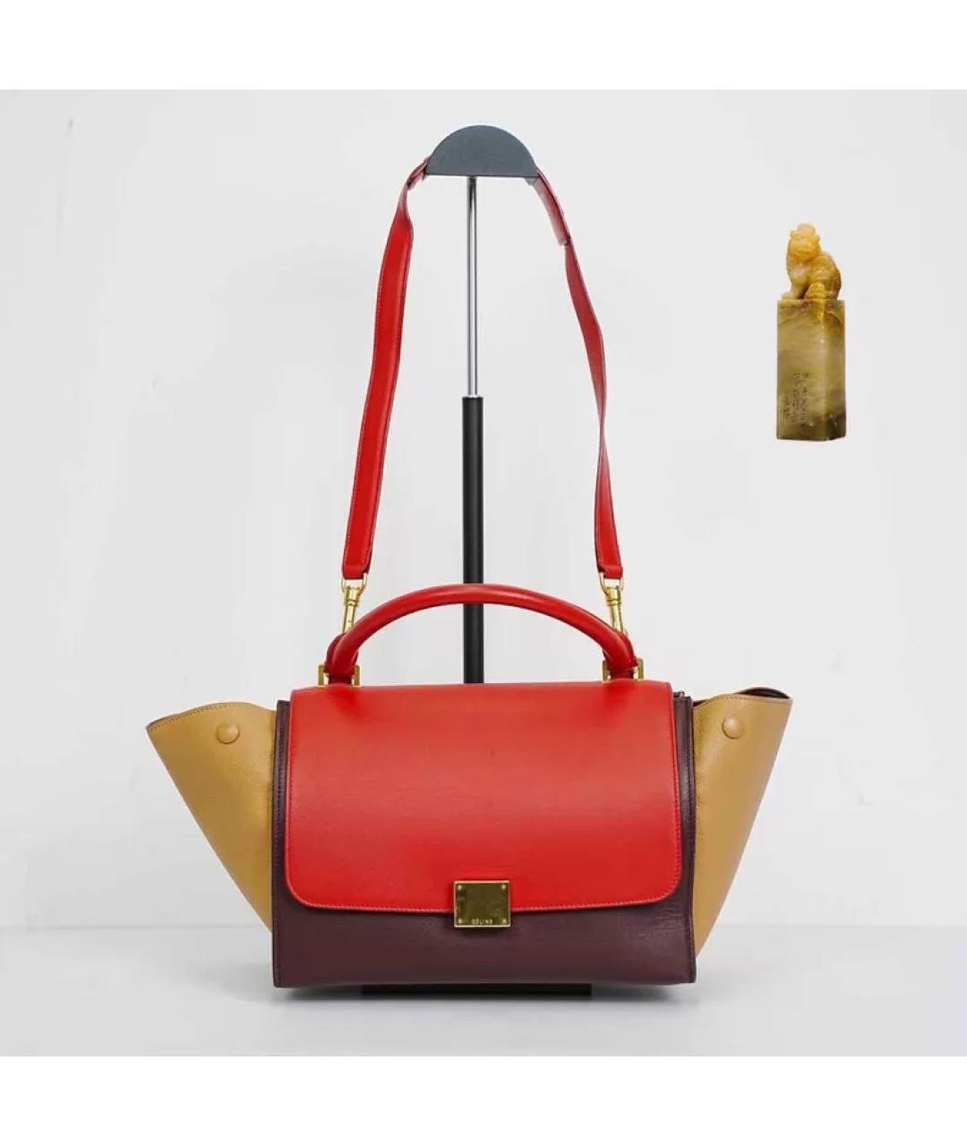 CELINE Мульти кожаная сумка с короткими ручками, фото 9