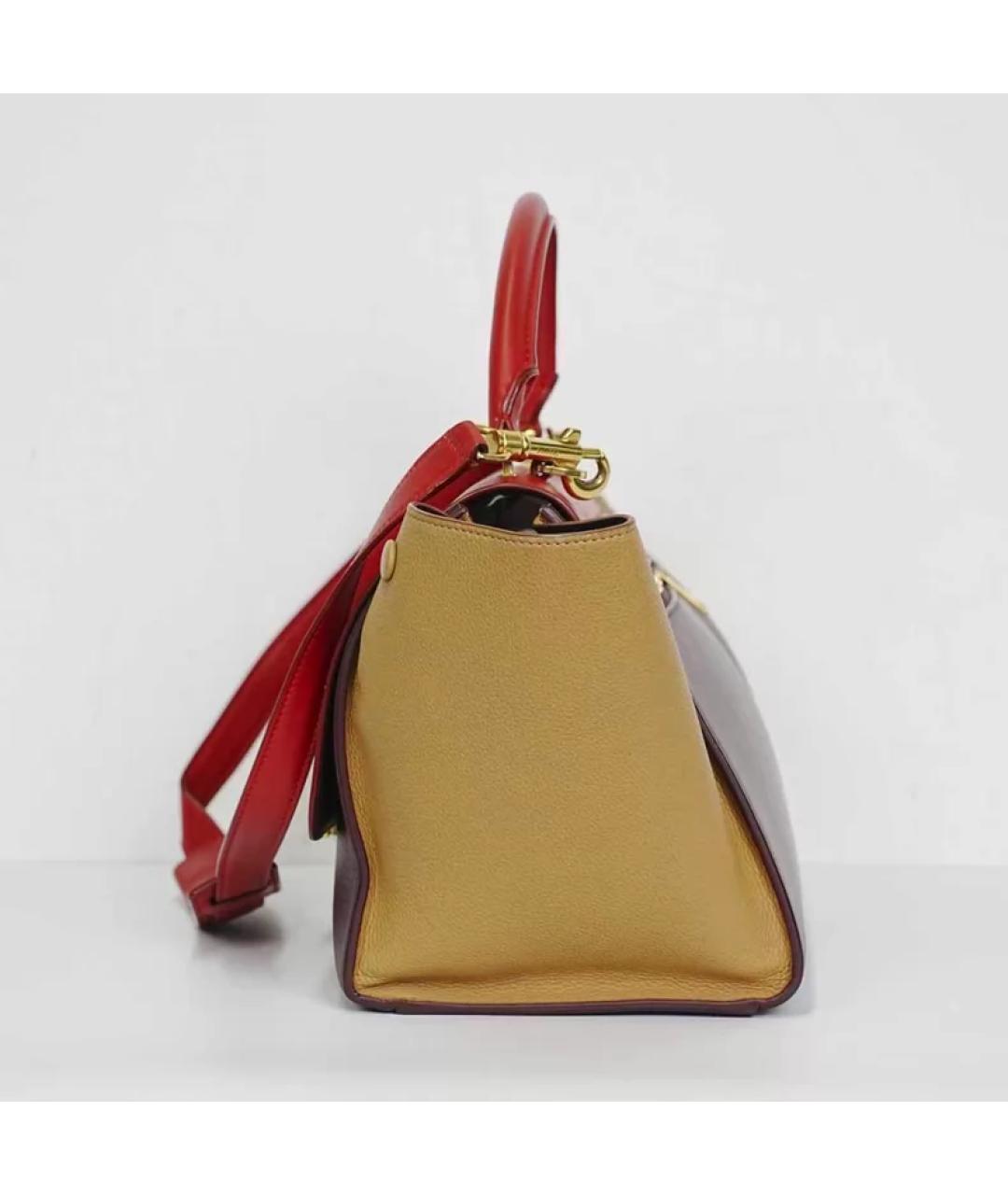 CELINE Мульти кожаная сумка с короткими ручками, фото 6