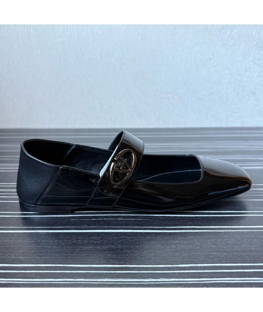 VALENTINO Черные балетки из лакированной кожи, фото 9