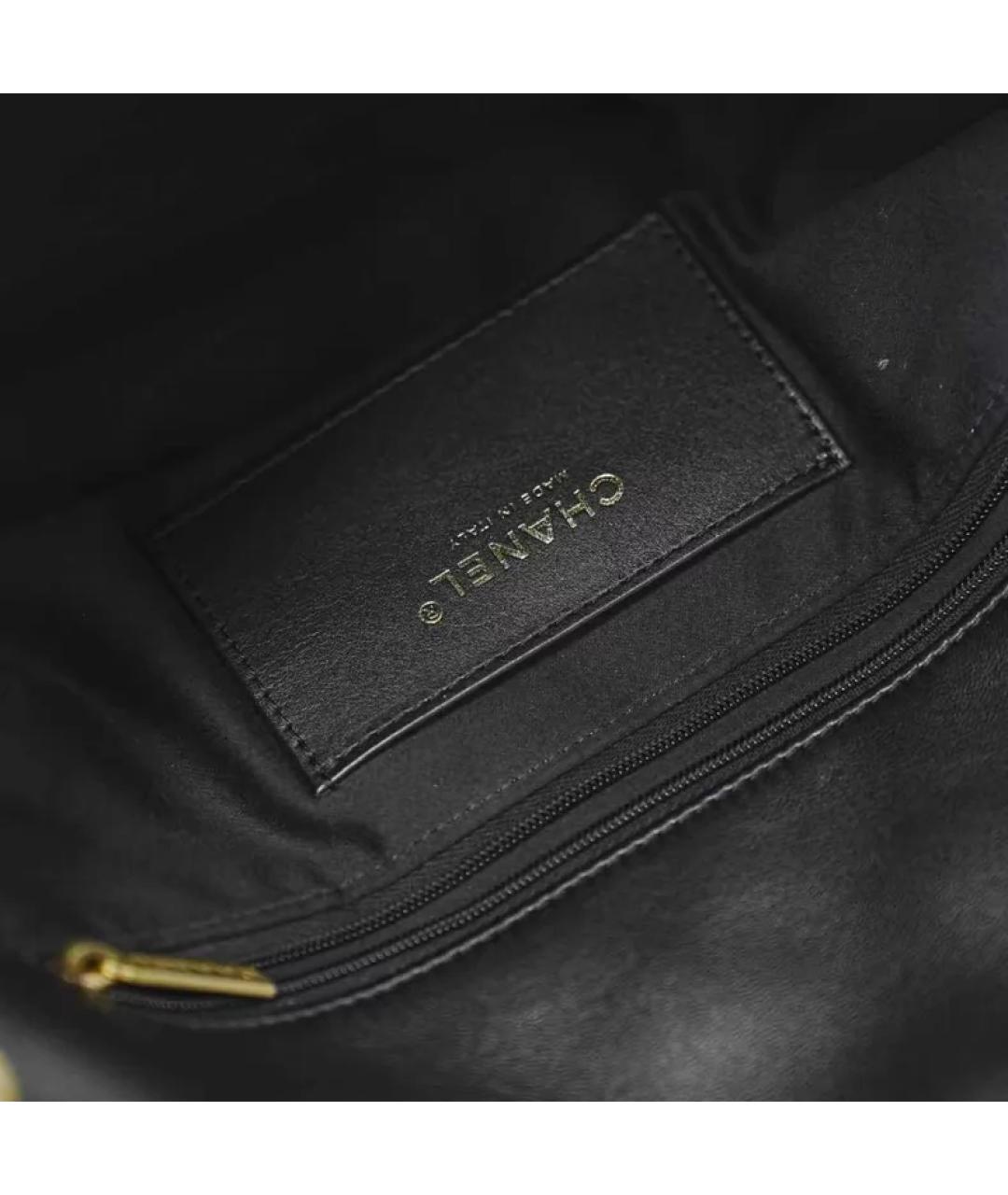 CHANEL Черная кожаная сумка через плечо, фото 8