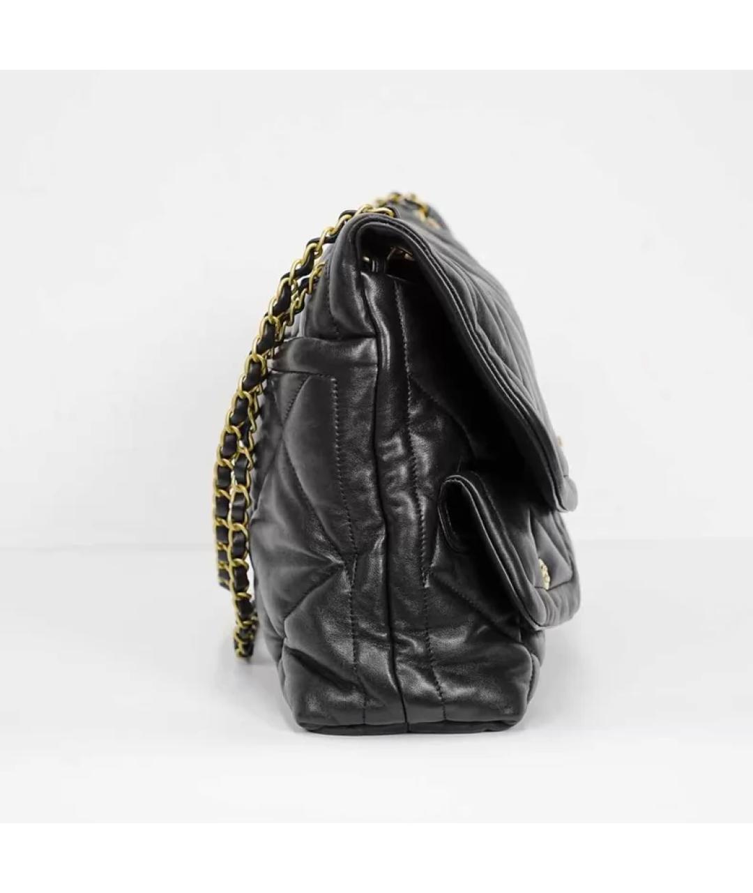 CHANEL Черная кожаная сумка через плечо, фото 3