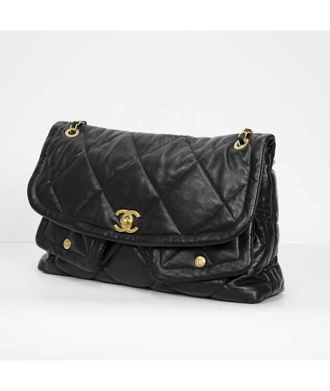CHANEL Черная кожаная сумка через плечо, фото 2
