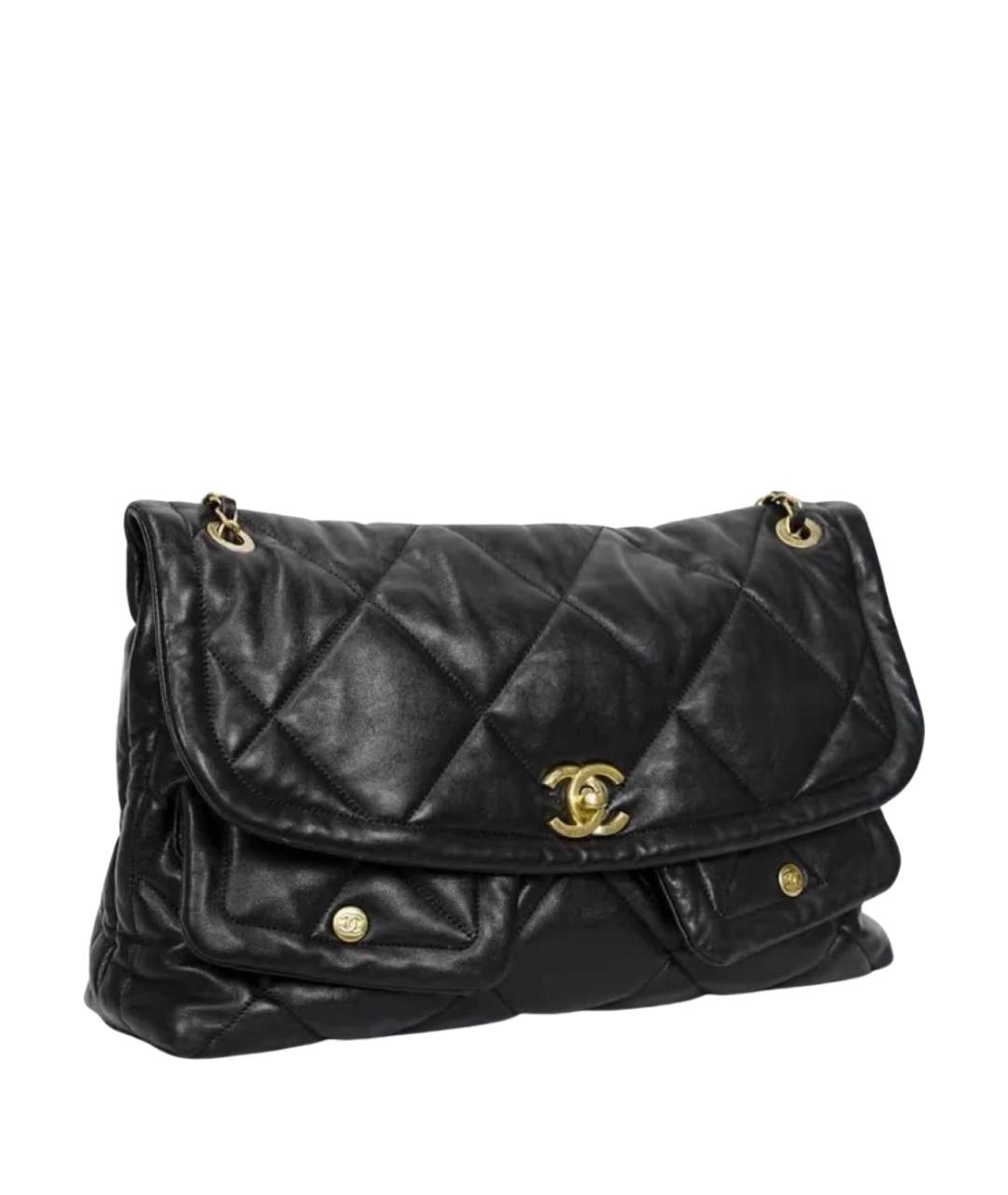 CHANEL Черная кожаная сумка через плечо, фото 1