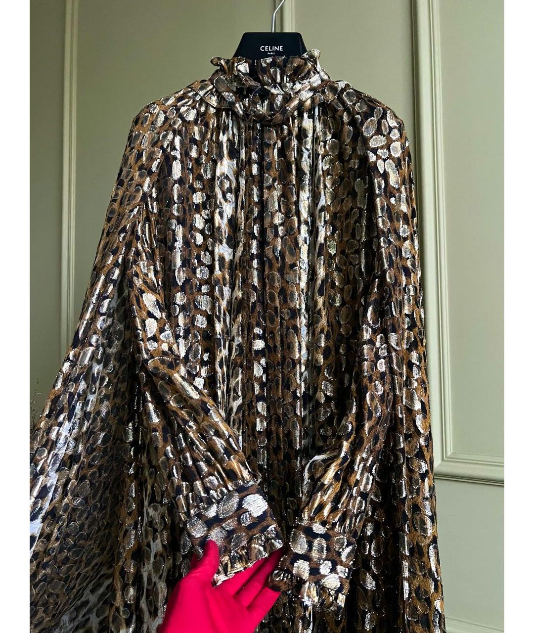 CELINE Мульти шелковое вечернее платье, фото 3