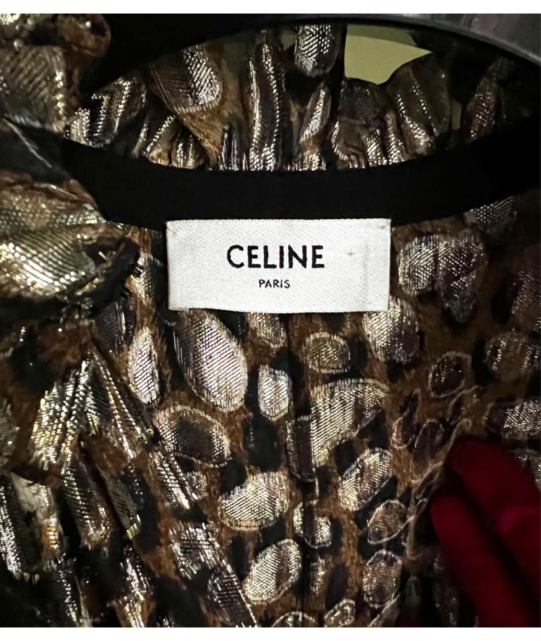 CELINE Мульти шелковое вечернее платье, фото 6